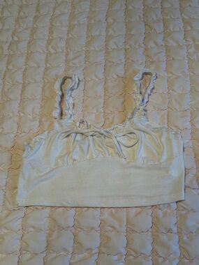 Light Ivory Ruffle Strap Bralette
